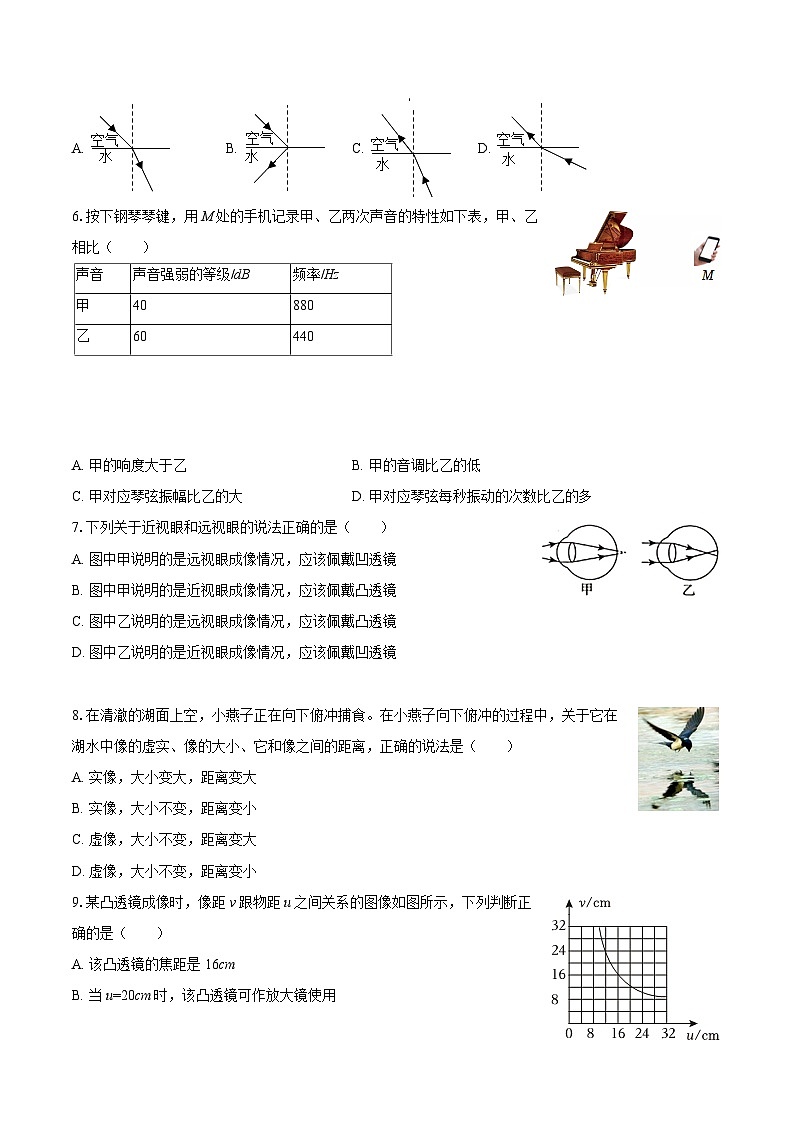 2025-2026学年甘肃省兰州市八校联考八年级（上）期末物理试卷-自定义类型第2页