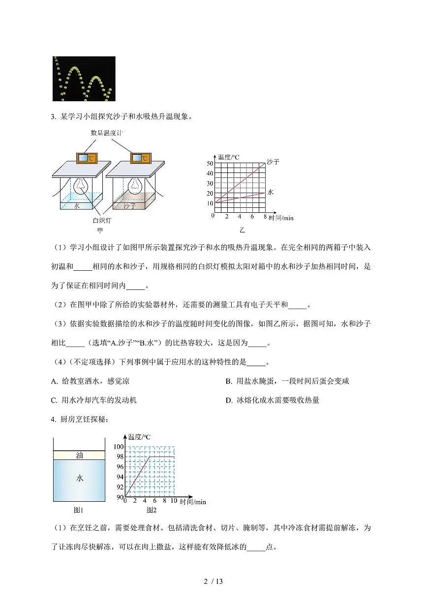 上海市民办南模2025~2026学年九年级上册12月月考物理试卷（含答案）第2页