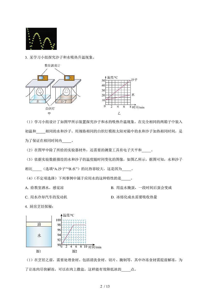 上海市民办南模2025~2026学年九年级上册12月月考物理试卷（含答案）第2页