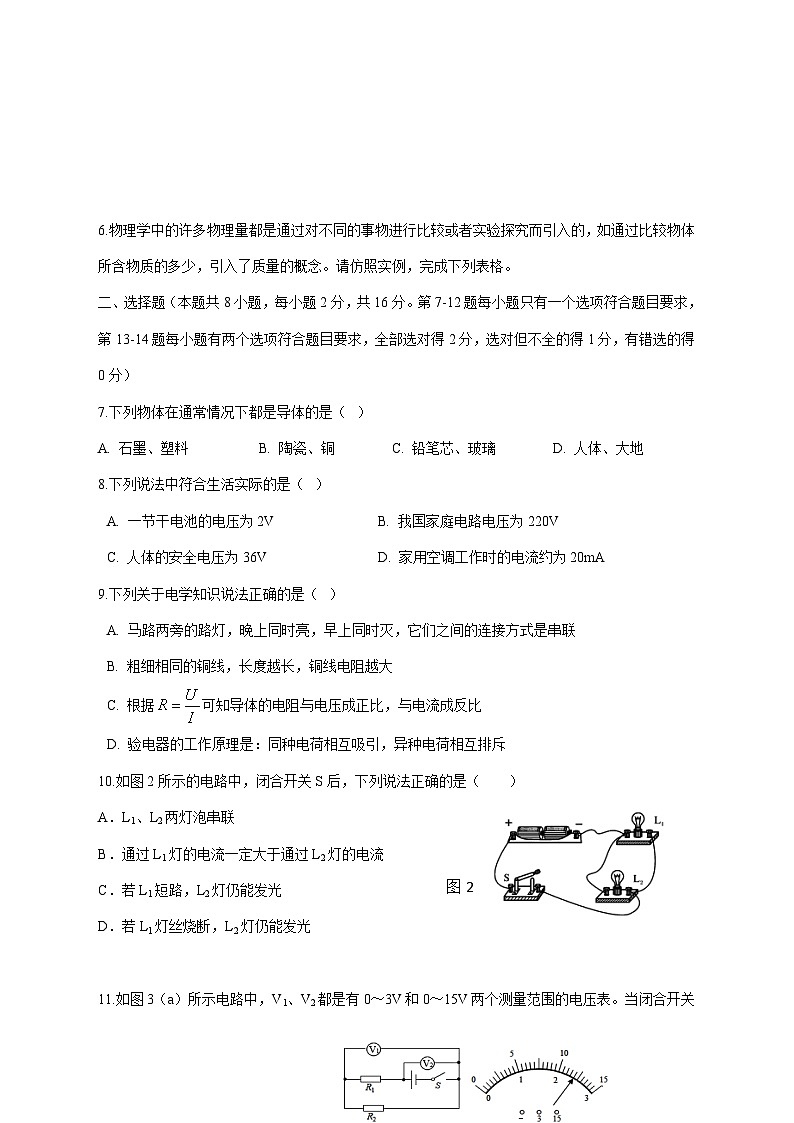 河南省信阳市淮滨县2026届九年级上学期期中考试物理试题（附答案）第2页