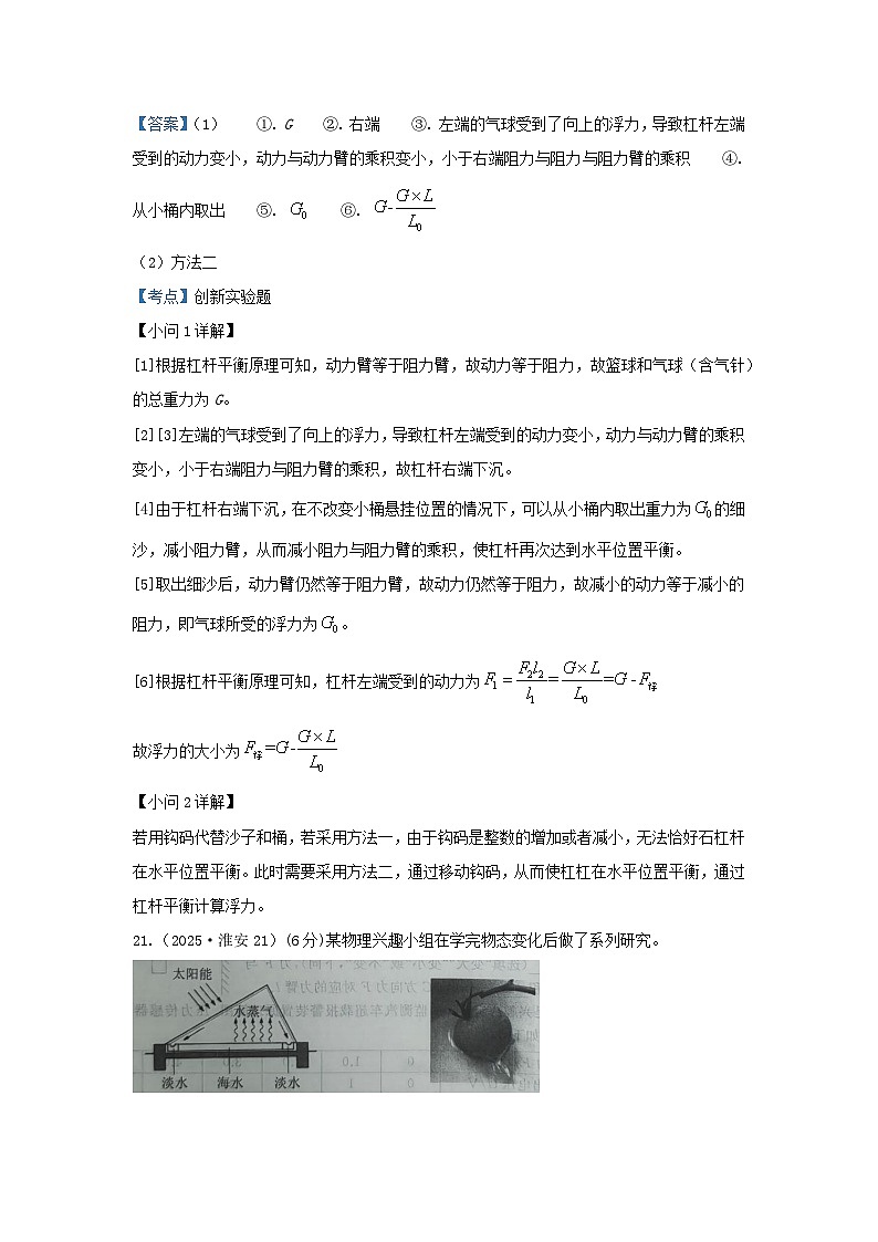 2025年各省市中考物理试卷分类汇编考点27创新实验题（Word版附解析）第2页
