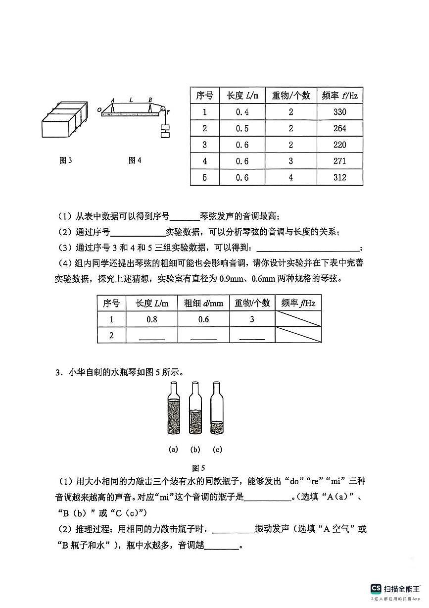 上海市闵行区部分学校2025-2026学年八年级上学期期末考试物理试卷第2页