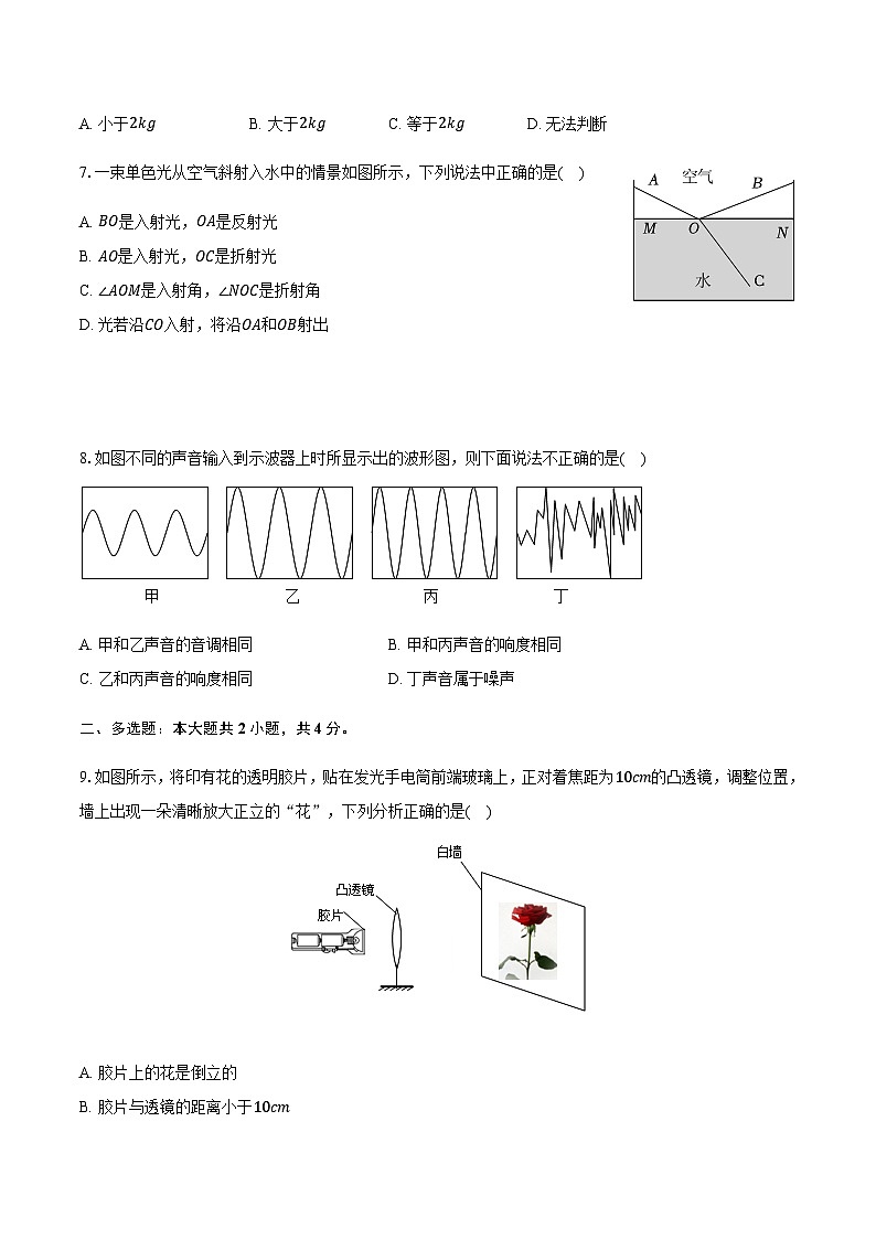 吉林省长春外国语学校2025-2026学年八年级（上）期末物理试卷（含答案）【含答案】第2页