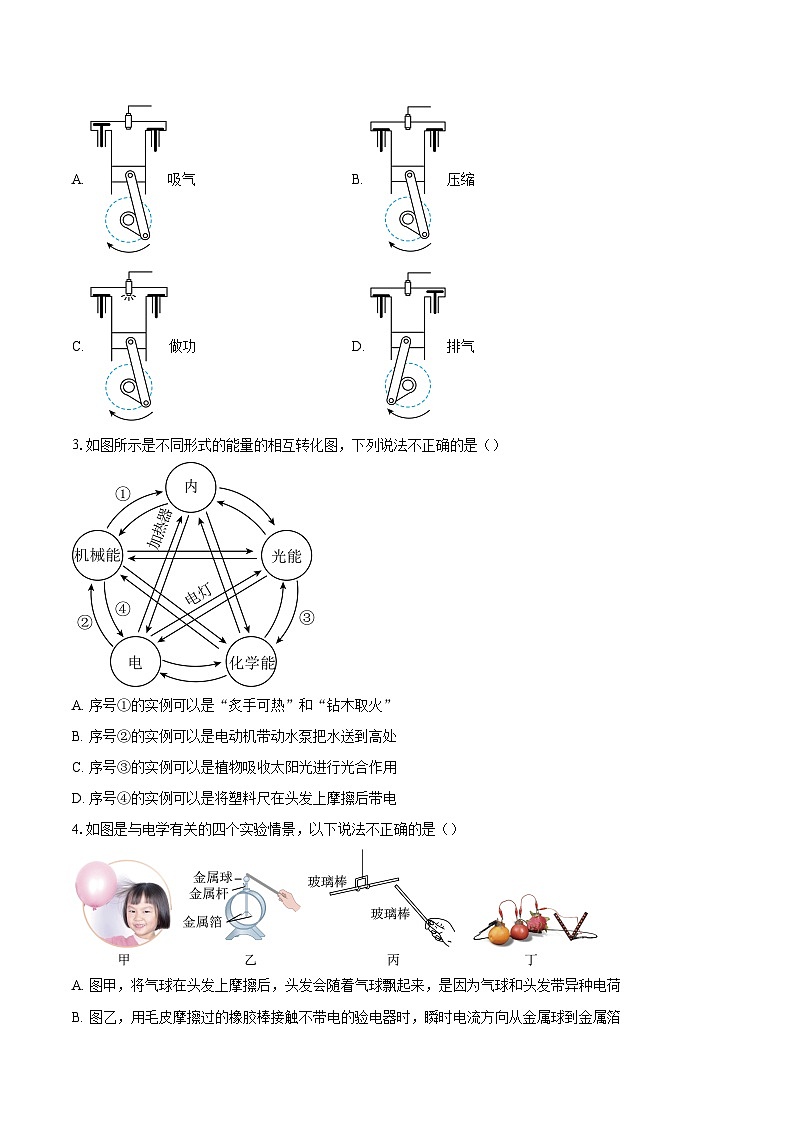 湖北省武汉市市东新区2024-2025学年九年级上学期期末考试物理试题-自定义类型第2页