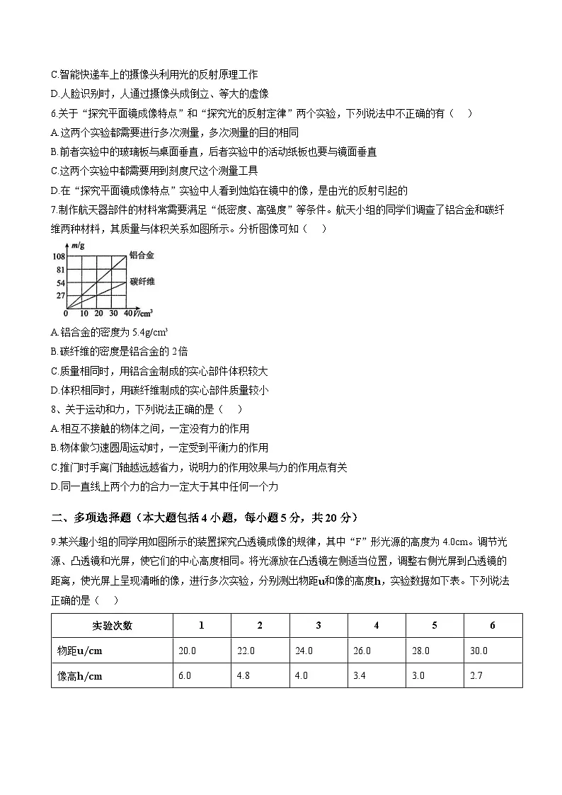 山东省日照市岚山区2025-2026学年上学期期末八年级物理试卷及答案第2页