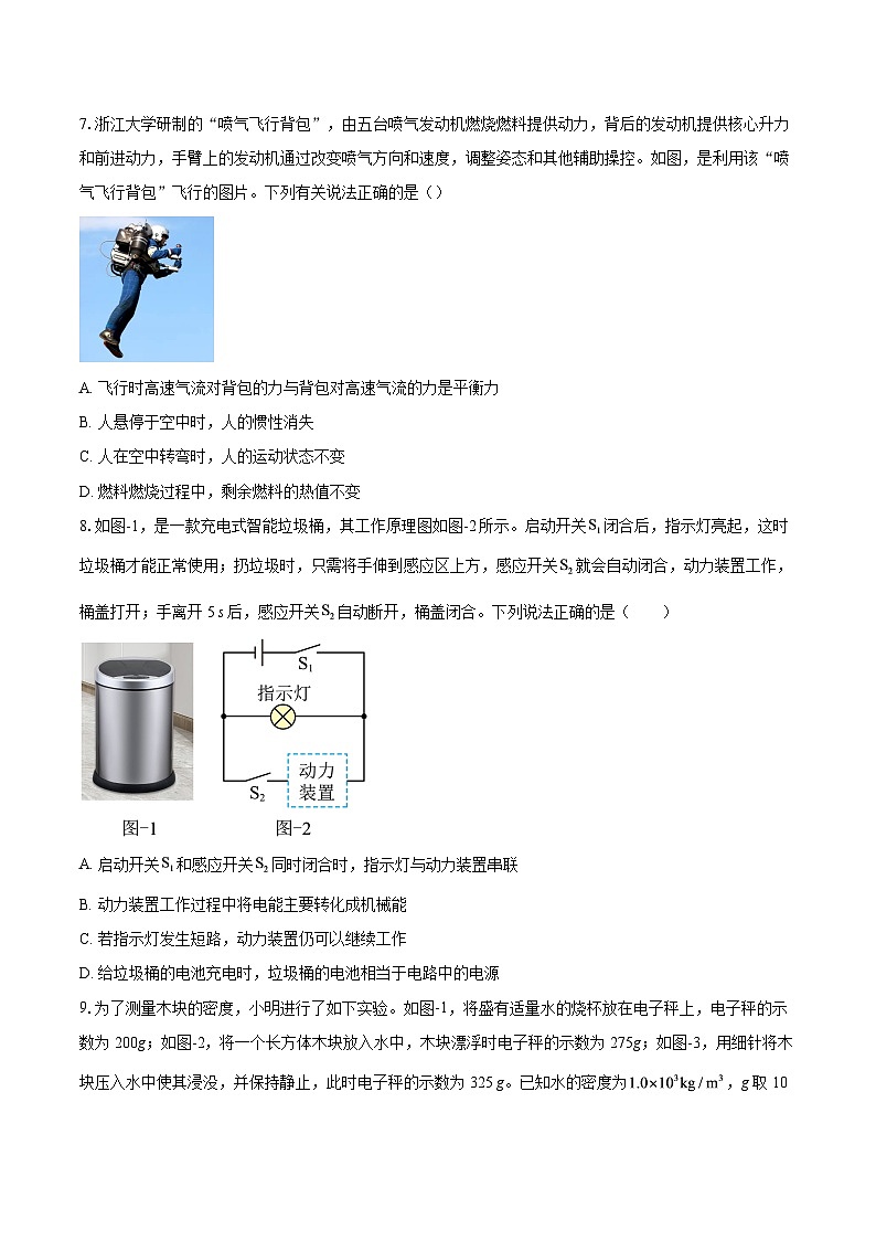 2025年陕西省商洛市部分中学中考一模联考物理试卷-自定义类型第3页