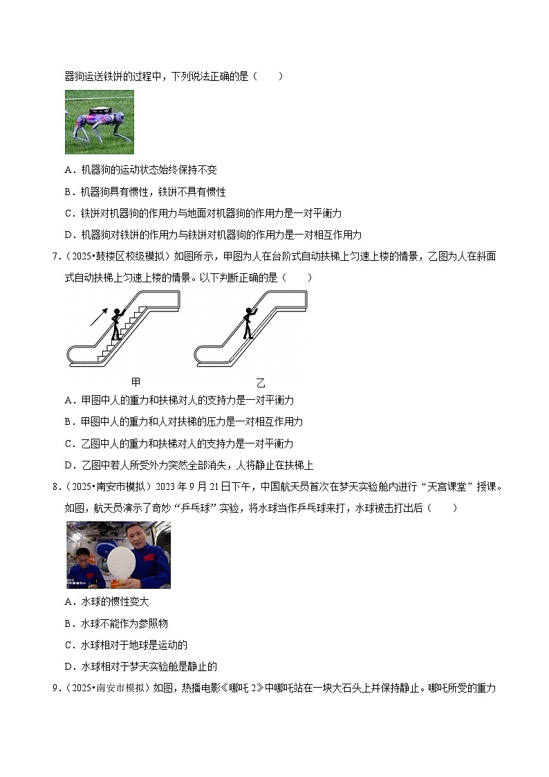 2025年福建各地市中考物理模拟题分类精选考点7  力与运动（Word版附解析）第3页
