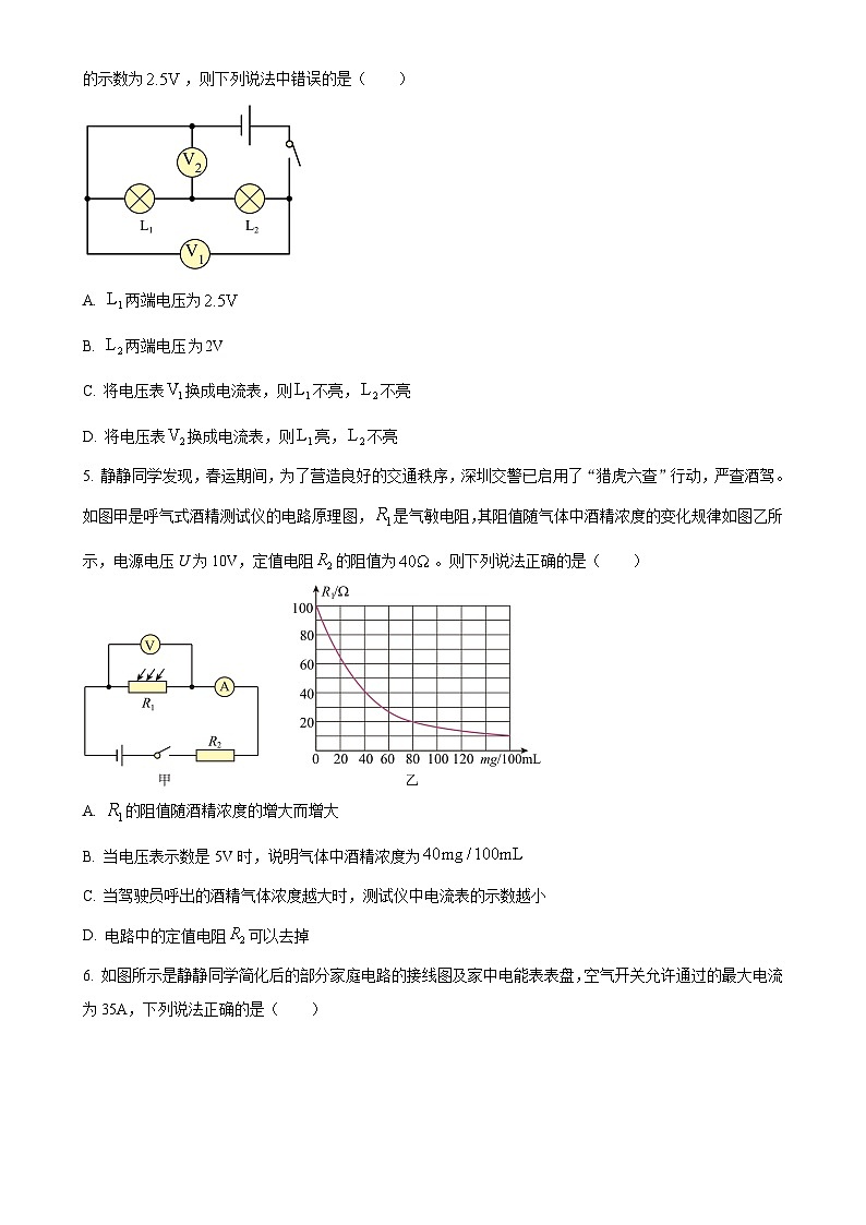 2025年广东省深圳市31校中考一模物理试题（原卷版）-A4第2页