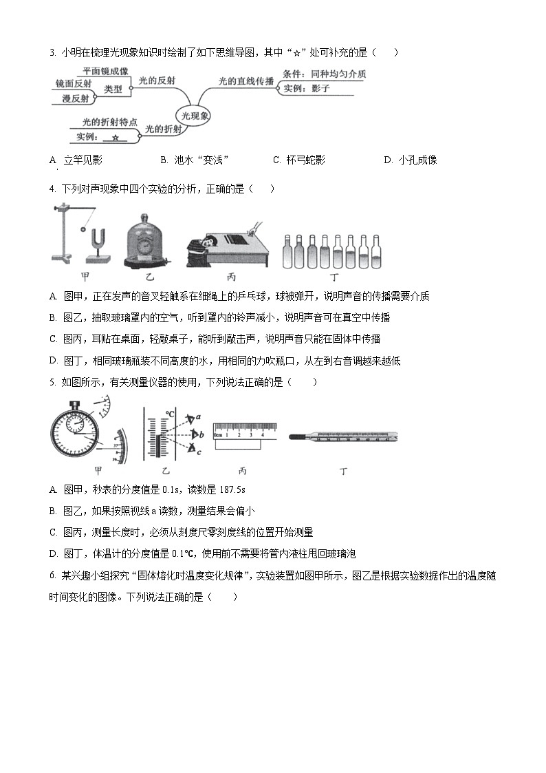湖南省张家界市永定区2025-2026学年八年级上学期期末教学质量检测物理试题（原卷+解析）第2页