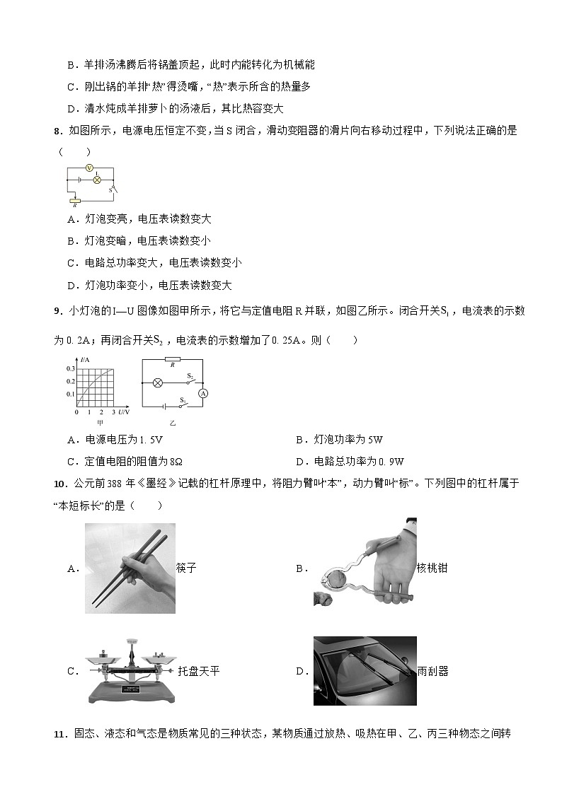 湖南省祁阳市2026年中考一模物理试题附答案第3页