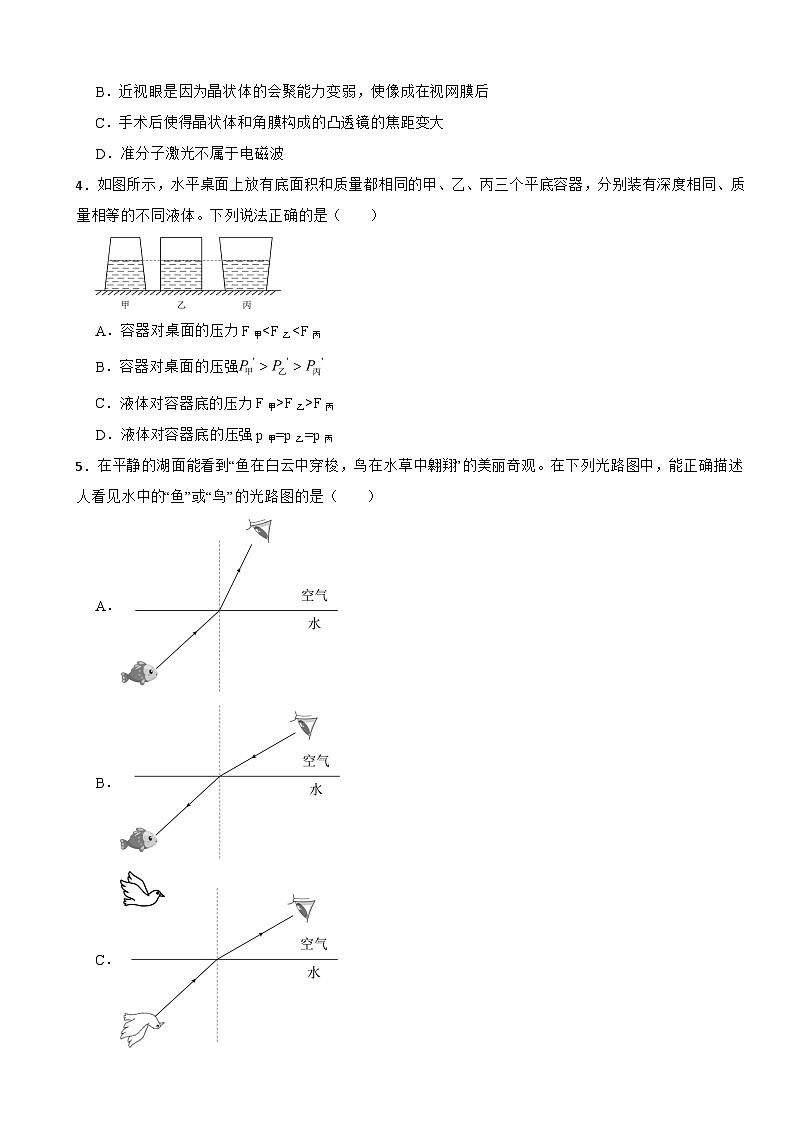 四川省绵阳市梓潼县2026年中考二模物理试题附答案第2页