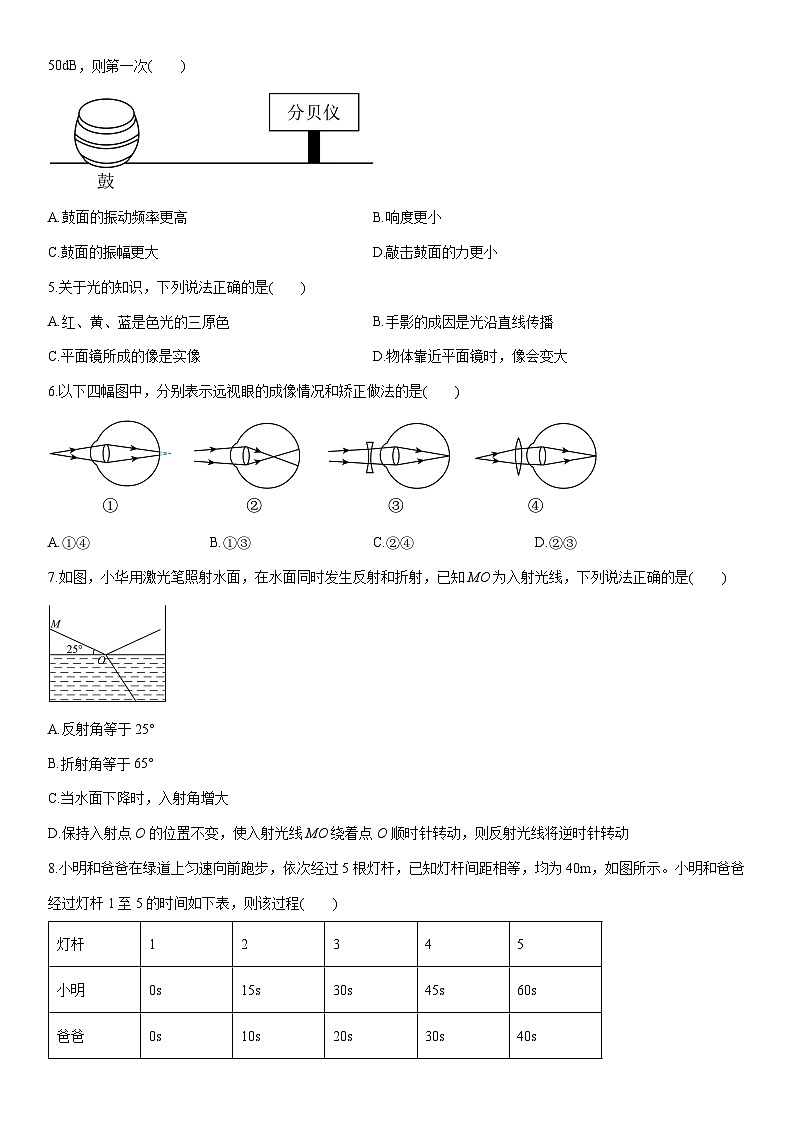 2025-2026学年广东省广州市花都区八年级上学期期末考试物理试卷（学生版）第2页