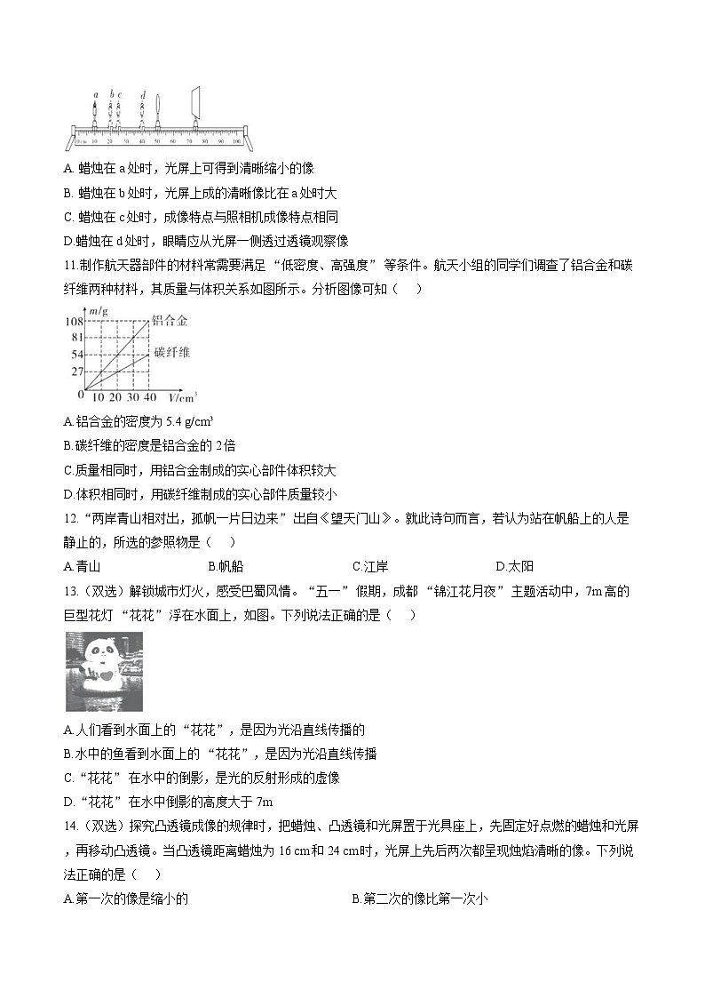 河南信阳市光山县2025-2026学年八年级上学期2月期末调研物理试题含答案第3页