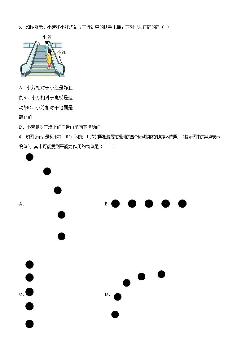 广东省广州市番禺区大龙中学2024-2025学年八年级上学期10月月考物理试题（含答案）第2页