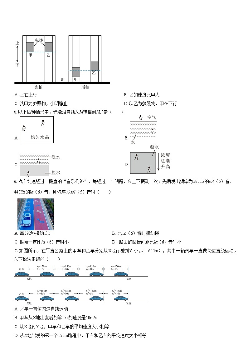 广东省广州市南武集团2025-2026学年八年级上学期期中考试物理试题（学生版）第2页