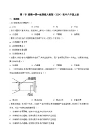 初中物理人教版(2024)八年级上册(2024)透镜当堂检测题