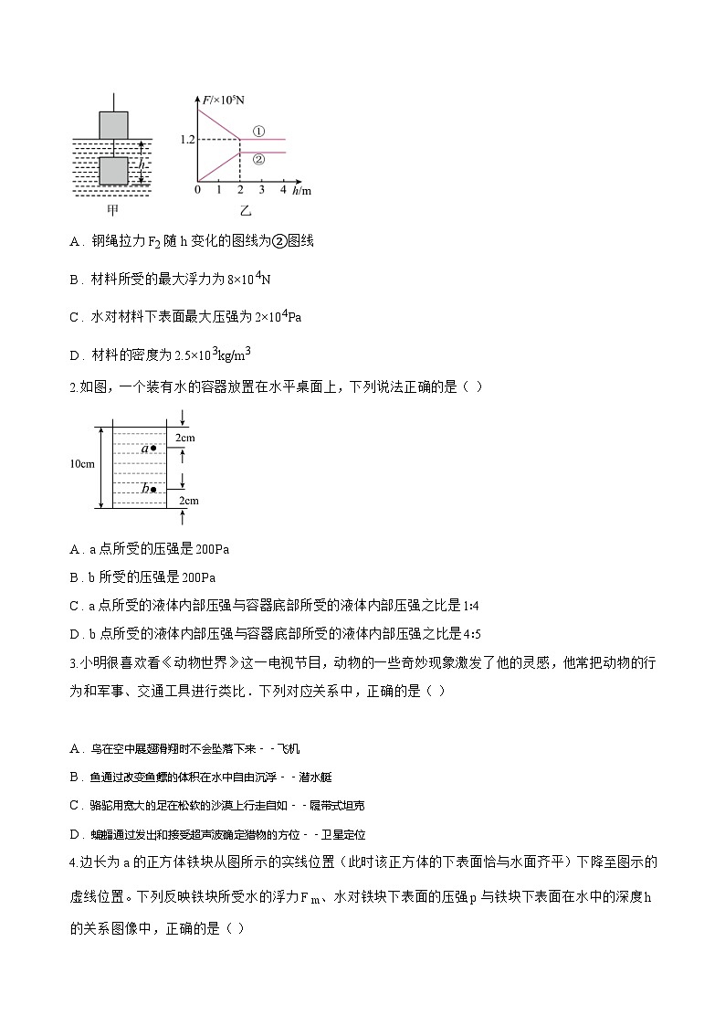 第一节 压强一课一练物理北师大版（2024）初中八年级下册(无答案)第3页