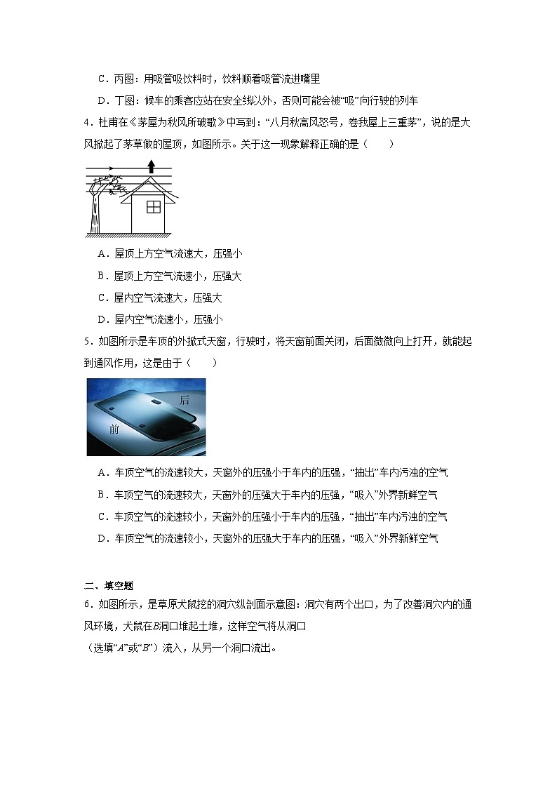 9.5流体压强与流速的关系（含解析）八年级下册物理复习讲义[人教版 (2024)]第3页