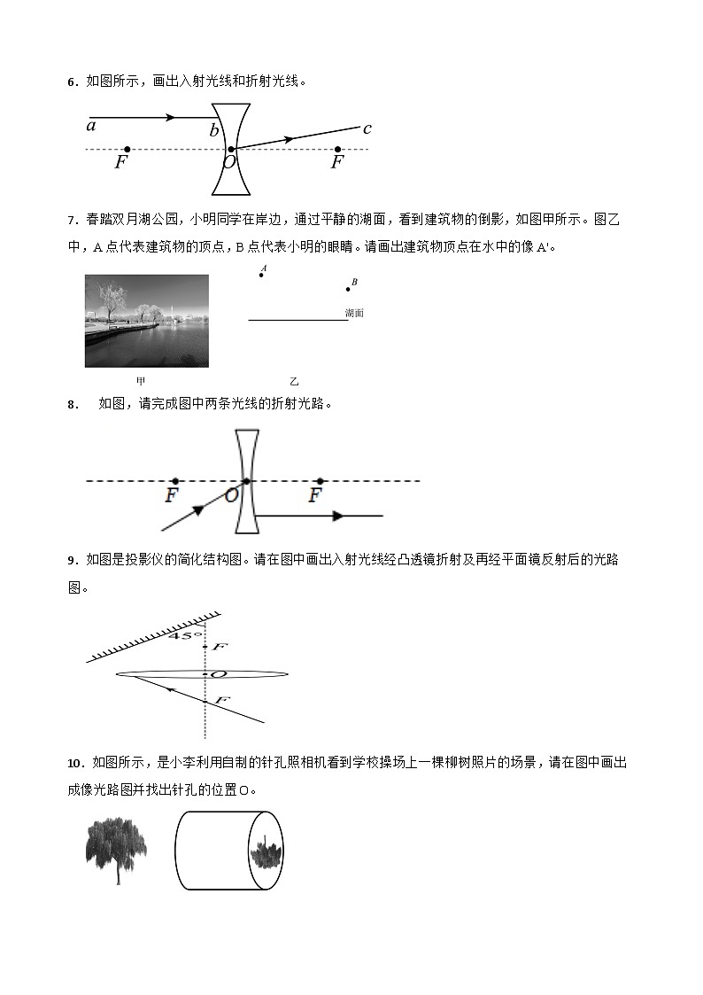 考点九 光学作图题—2026年中考物理二轮复习高频考点突破专项训练含答案第2页