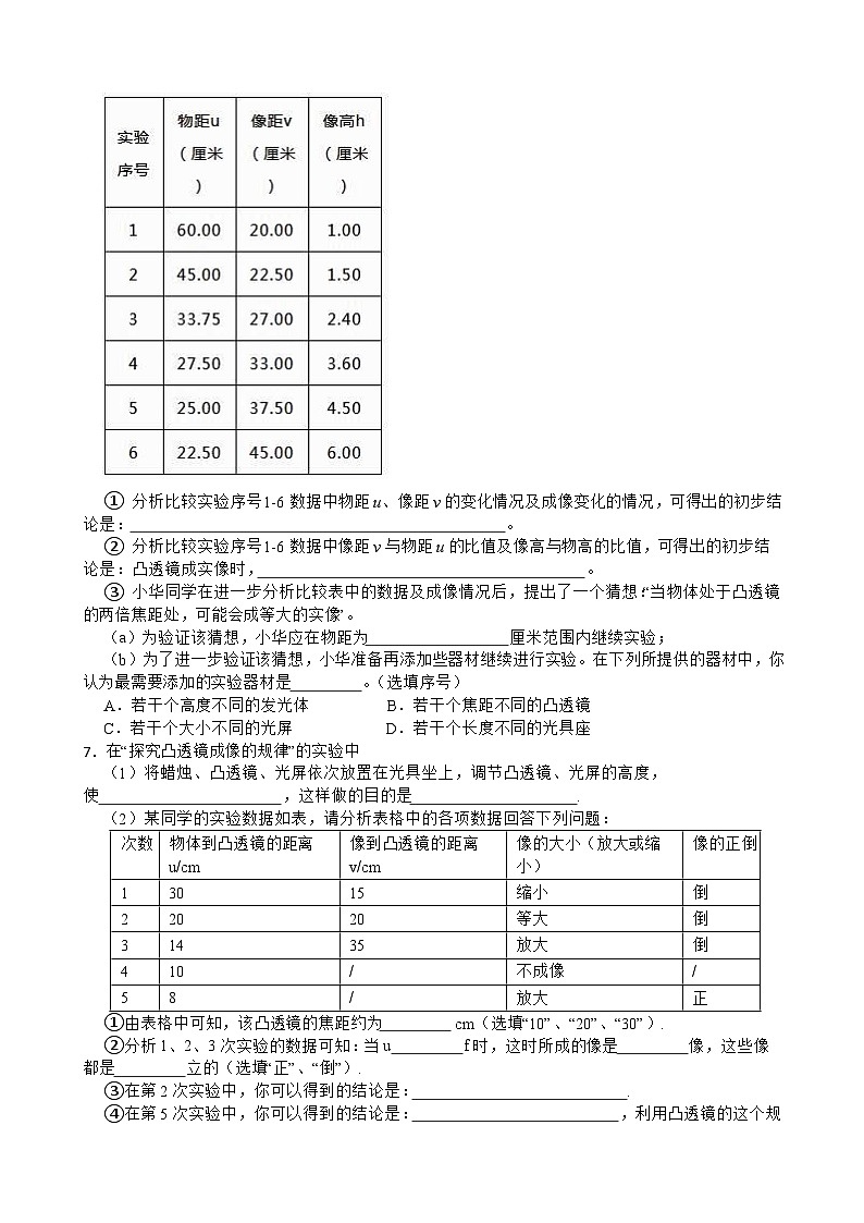考点十五 凸透镜成像的规律—2026年中考物理二轮复习高频考点突破专项训练含答案第3页