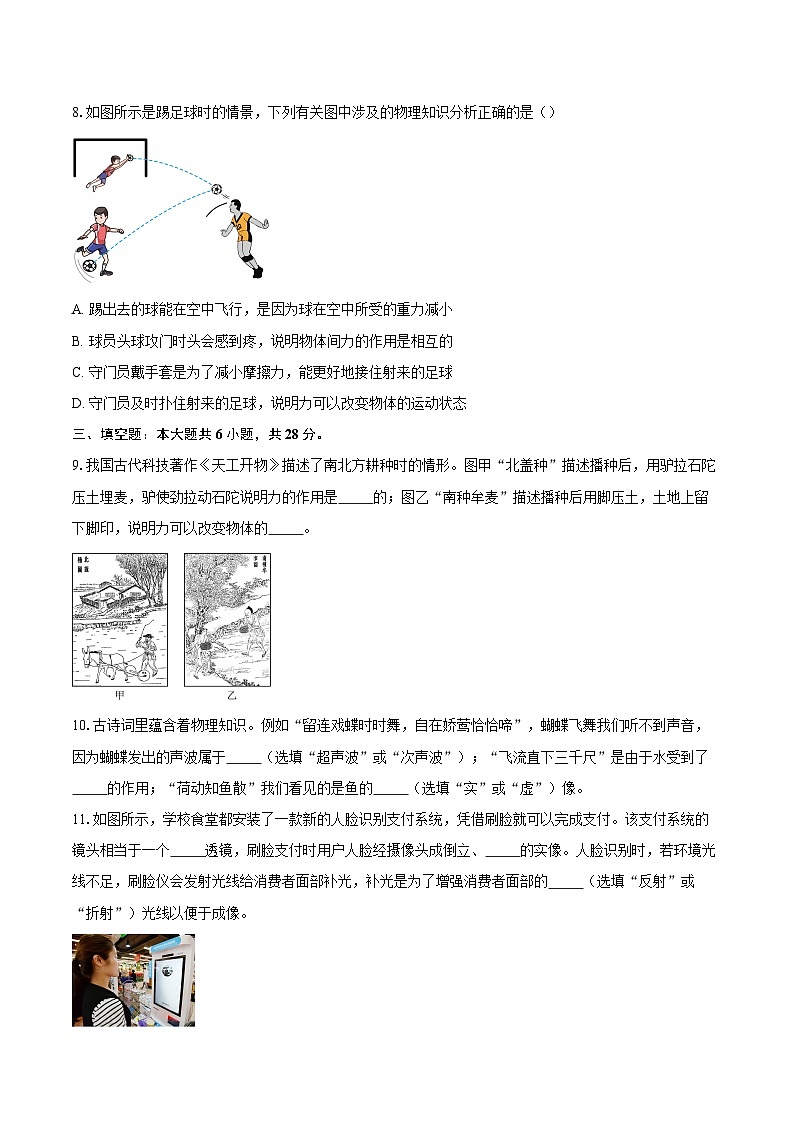 河南省周口市淮阳区2025-2026学年八年级上学期1月期末物理试题-自定义类型第3页