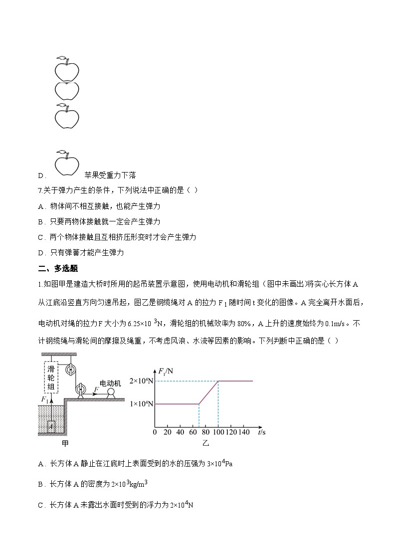 6.1 力一课一练物理沪粤版（2024）初中八年级下册(无答案)第3页