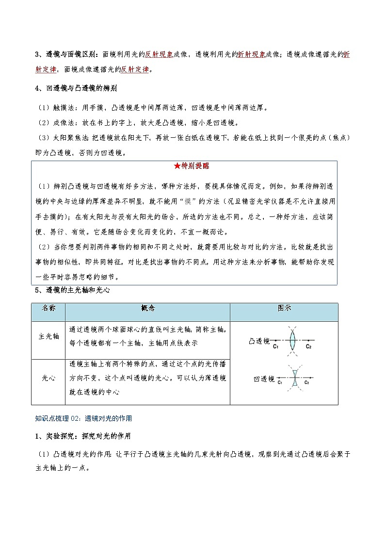 专题5.1 透镜（知识梳理+8个考点讲练+中考真题演练+难度分层练 共49题）解析版第2页