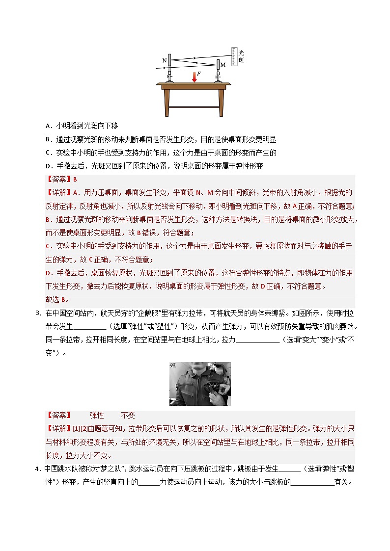 7.2 弹力（专题训练）（解析版）第2页