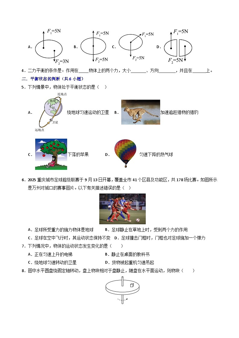 8.2 二力平衡（专题训练）（原卷版）第2页