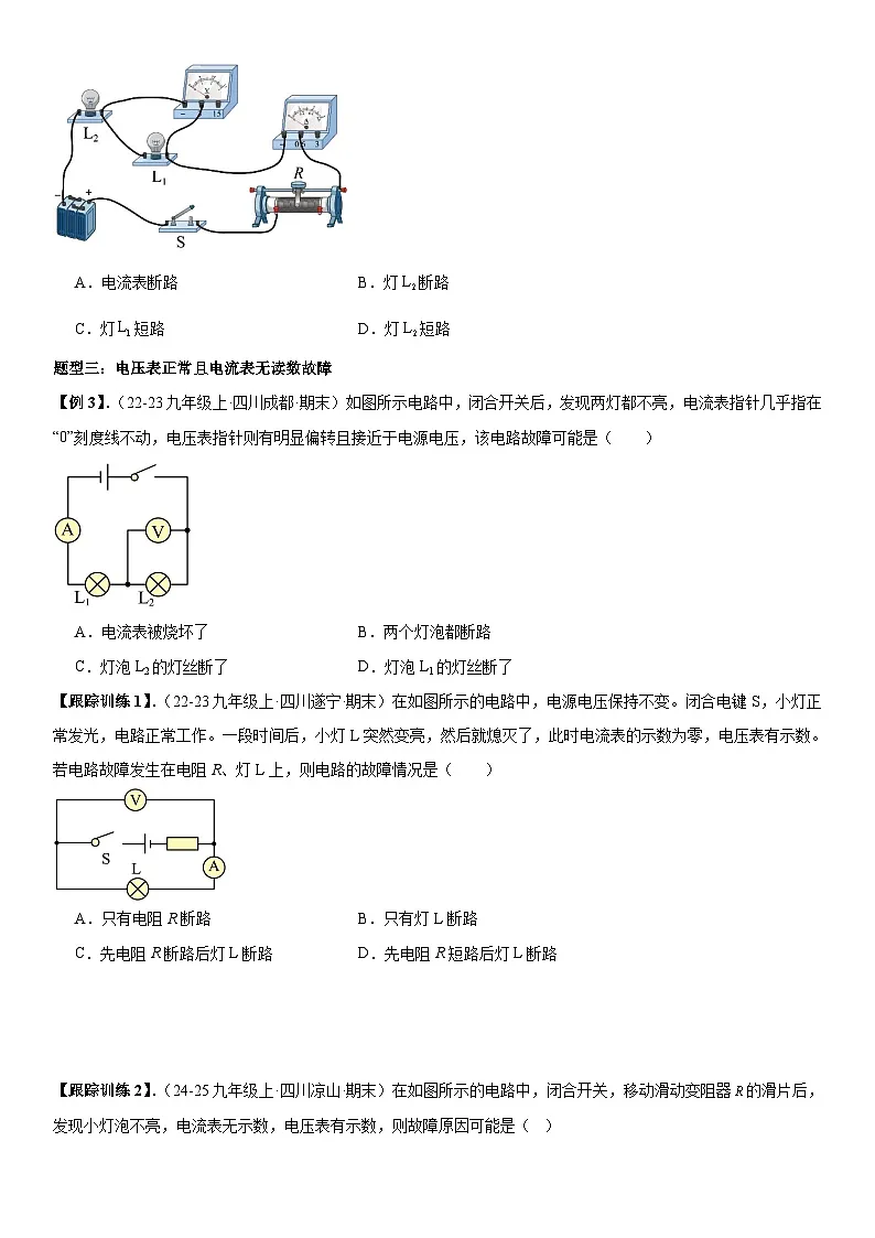 专题强化02：电路（电表）故障分析 原卷版第3页