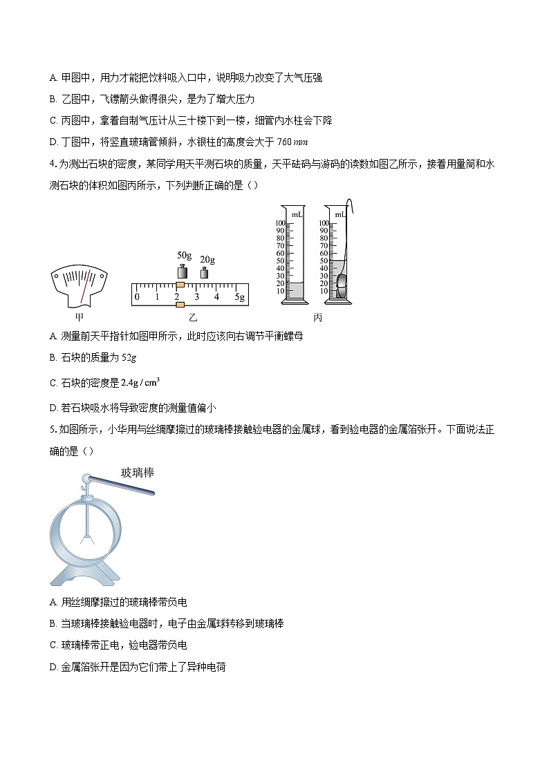 2025年山东省东营市初中学业水平模拟考试物理试题-自定义类型第2页