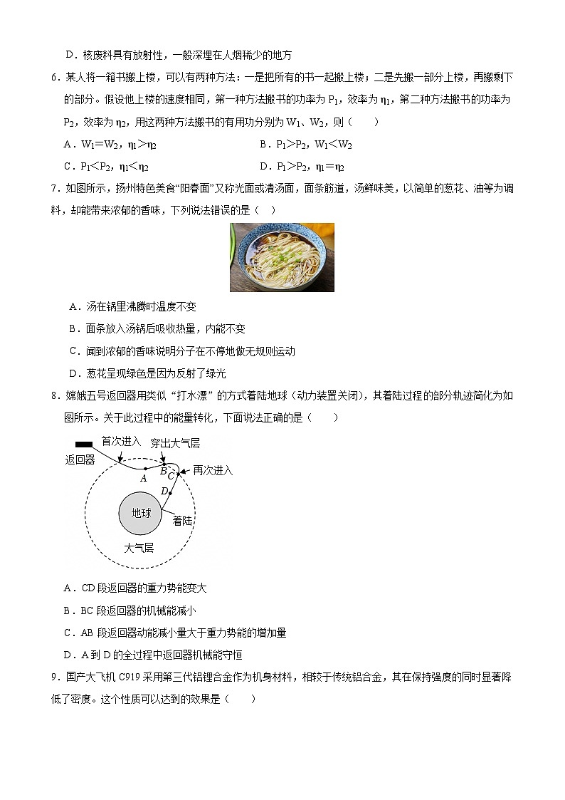 2026初中物理中考模拟试题（原卷版）第2页