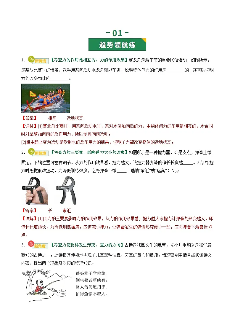 专题08 力（专项训练）（解析版）第2页