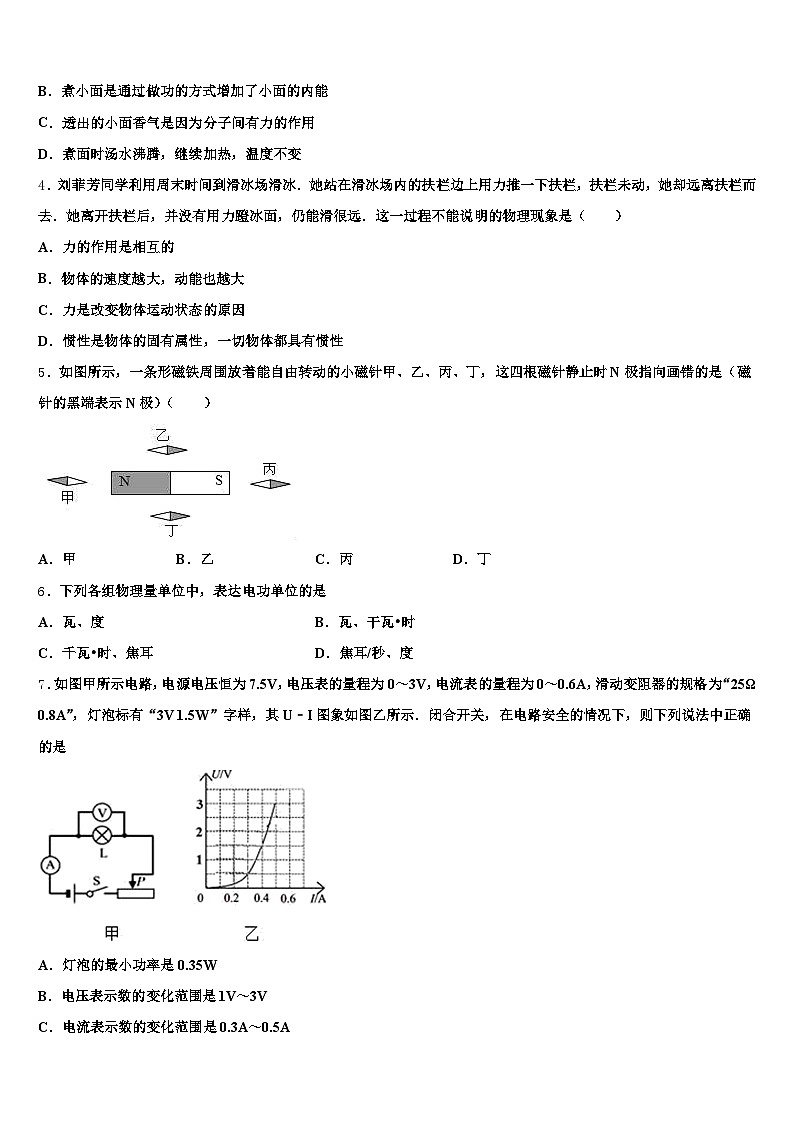福建省莆田市2025-2026学年中考物理全真模拟试题（含答案解析）第2页
