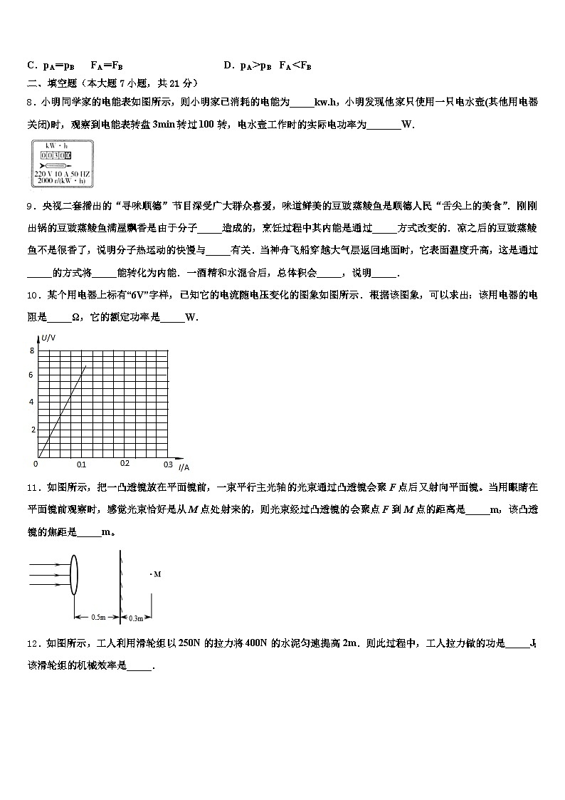 岳阳市2026年中考物理考前最后一卷（含答案解析）第3页