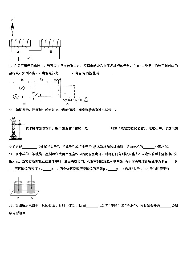 2026年台州市初中物理毕业考试模拟冲刺卷（含答案解析）第3页