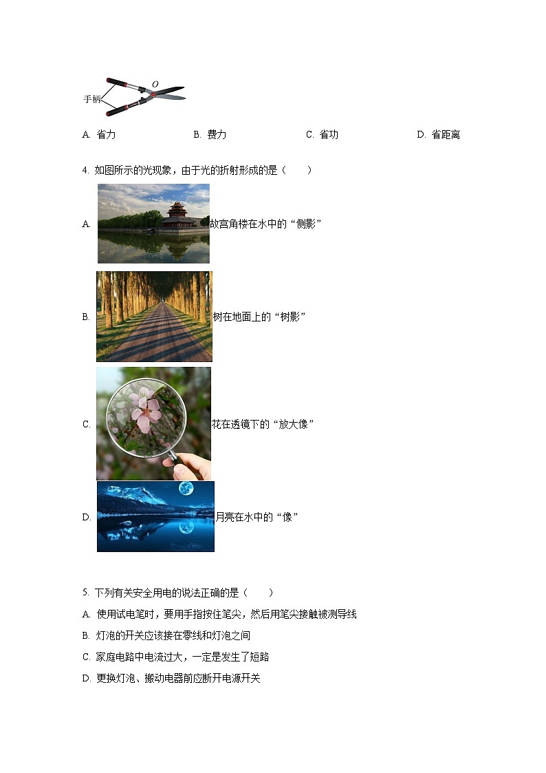2026届山东省泰安市中考物理自编模拟卷第2页