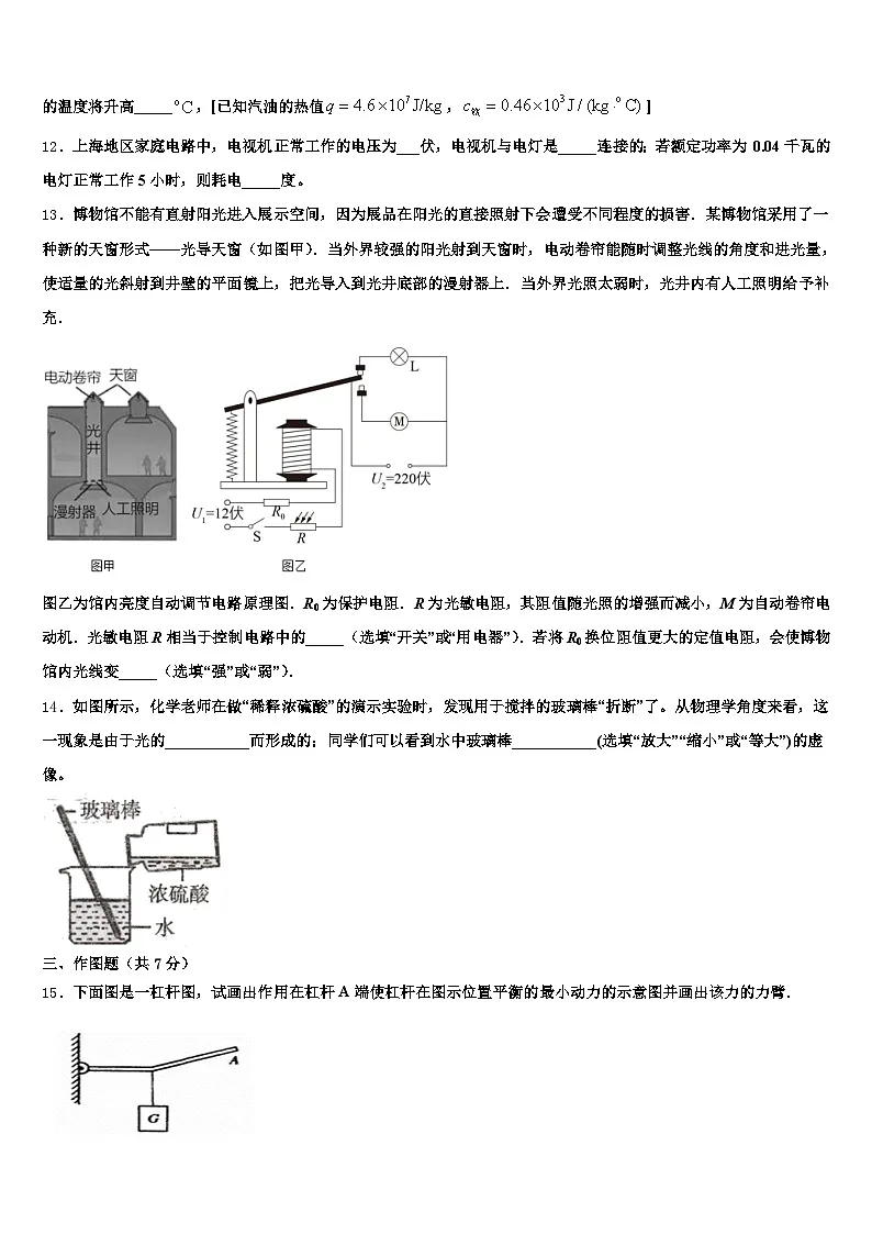 吉林省辽源市2025-2026学年中考四模物理试题（含答案解析）第3页