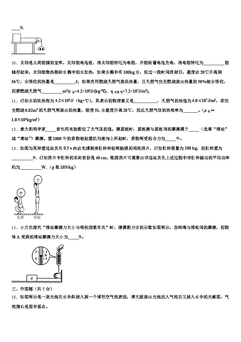 2026届陕西省榆林市中考物理最后冲刺模拟试卷（含答案解析）第3页