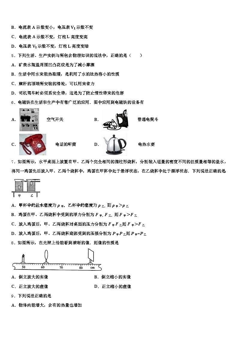2026届日照市中考一模物理试题（含答案解析）第2页