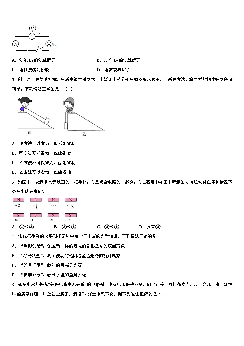 阜新市2026年中考物理模拟精编试卷（含答案解析）第2页