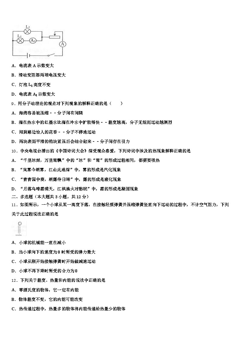 阜新市2026年中考物理模拟精编试卷（含答案解析）第3页