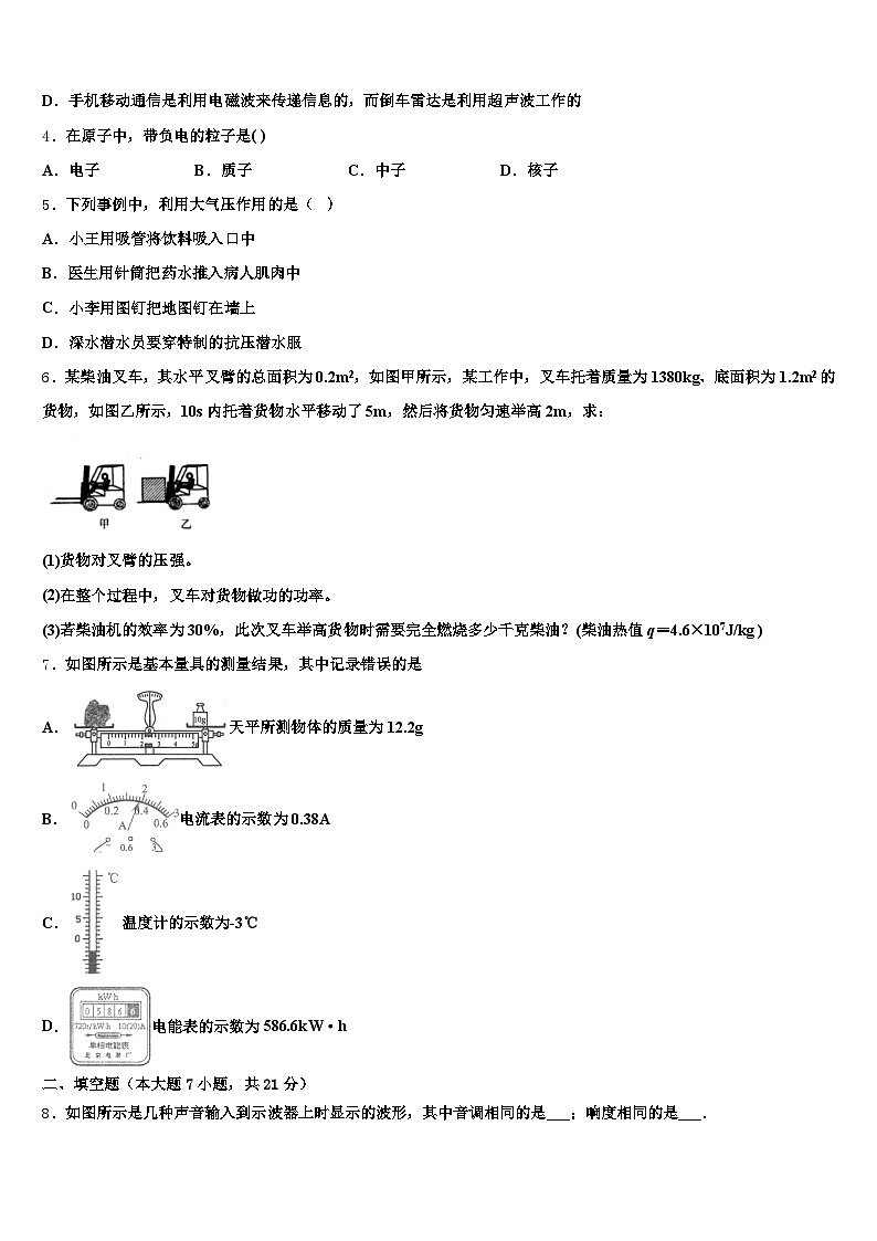 四川省凉山彝族自治州2025-2026学年中考物理全真模拟试卷（含答案解析）第2页