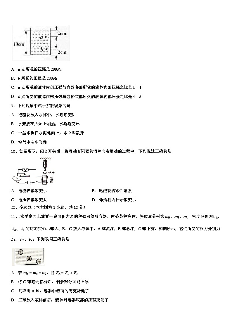 2026届广东省清远市中考猜题物理试卷（含答案解析）第3页