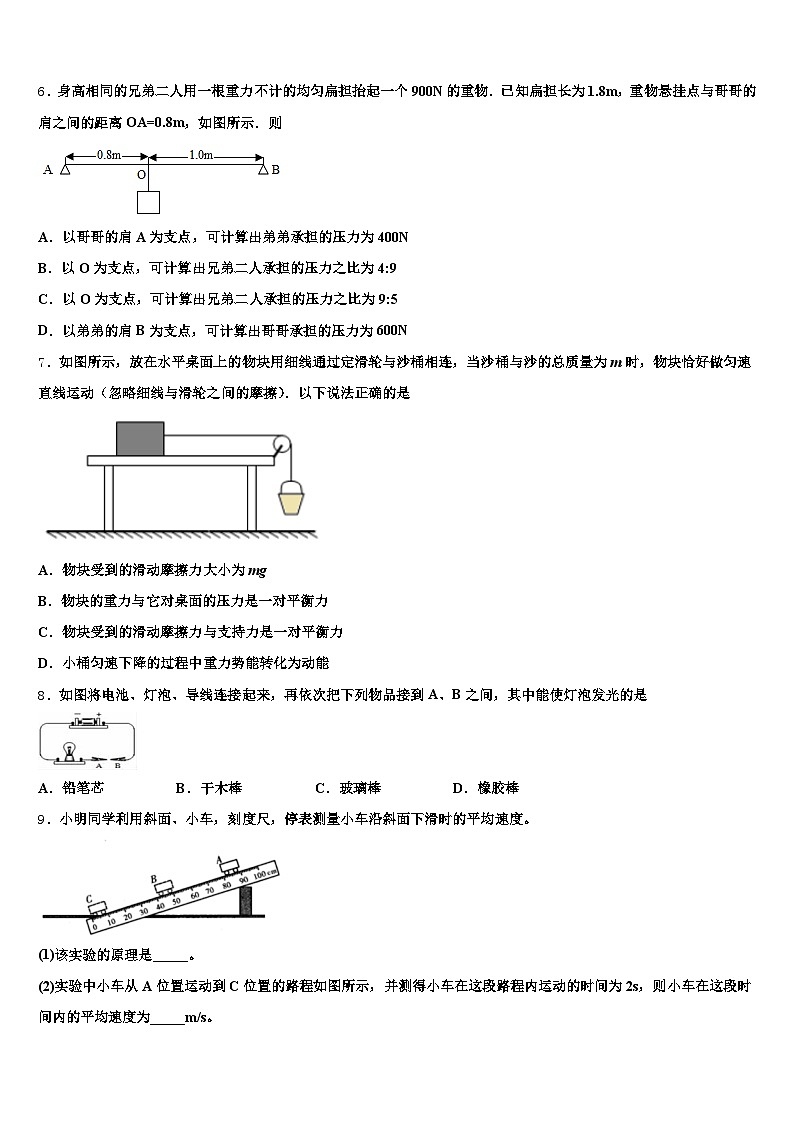 2025-2026学年山东省德州市中考三模物理试题（含答案解析）第2页