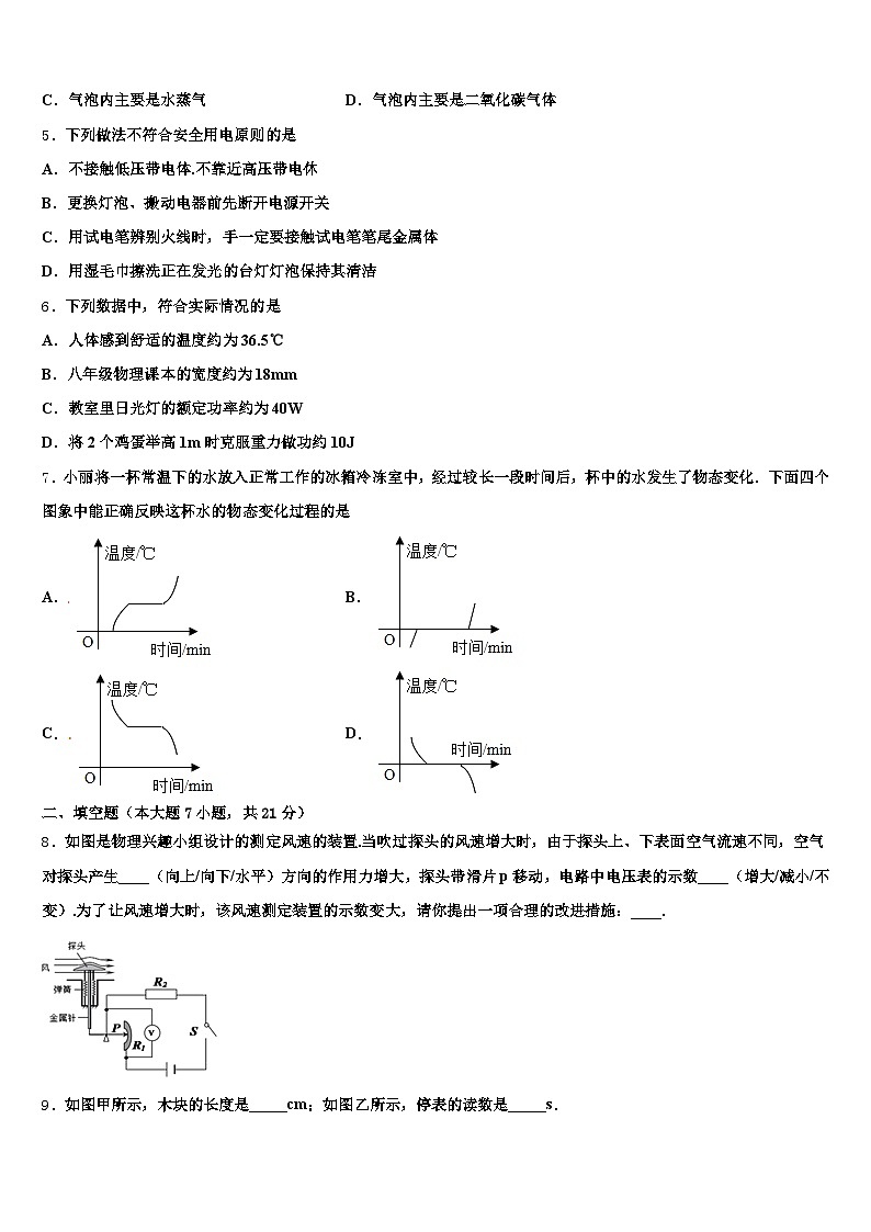 云南省玉溪市2025-2026学年中考物理全真模拟试卷（含答案解析）第2页