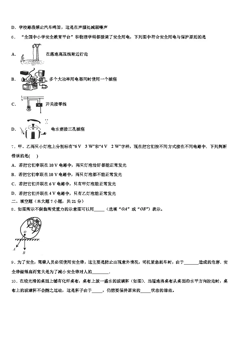 2026年河源市中考试题猜想物理试卷（含答案解析）第2页