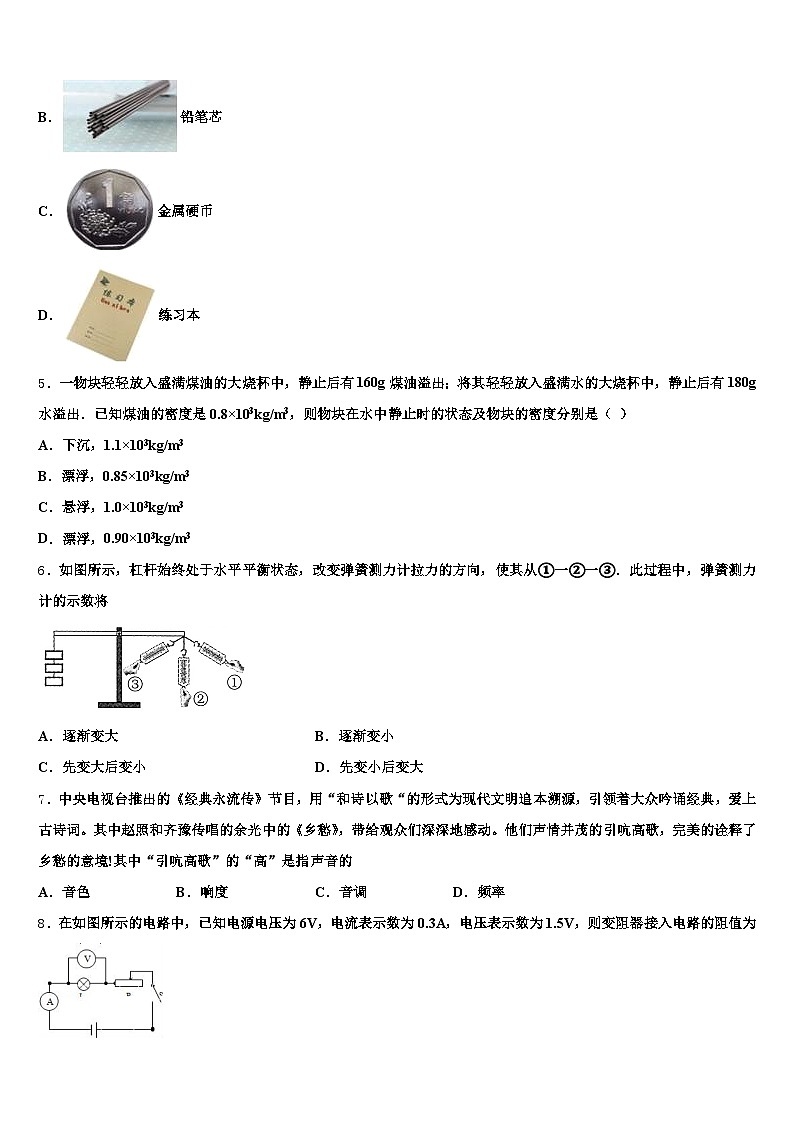 2026年菏泽市中考物理最后冲刺模拟试卷（含答案解析）第2页