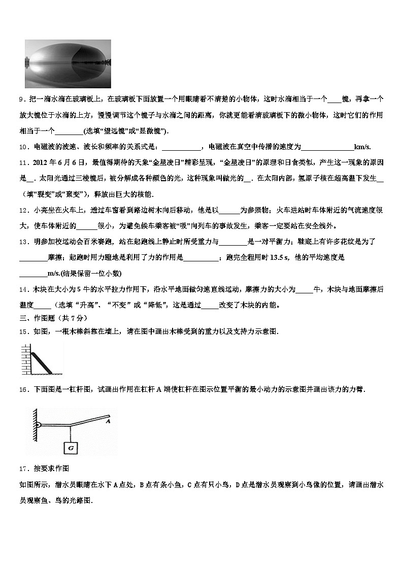 2026年昭通市中考一模物理试题（含答案解析）第3页