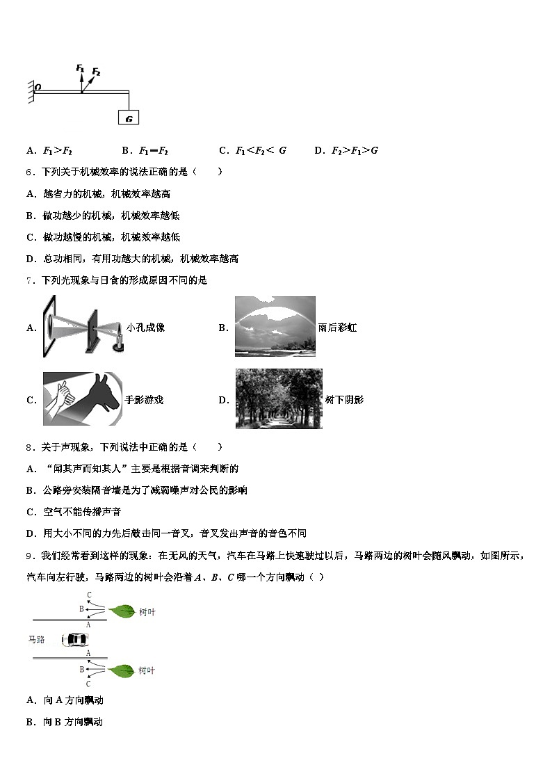 庆阳市2026年中考四模物理试题（含答案解析）第2页